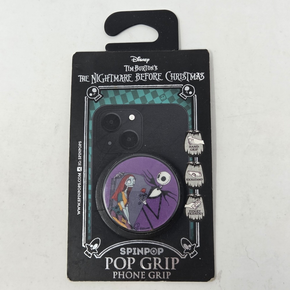 New Disney Nightmare Before Christmas Jack Skellington Sally Pop Grip SpinPop